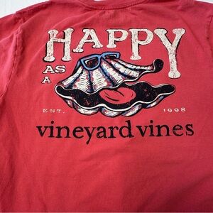Vineyard Vines Dark Pink Happy Clam Tee